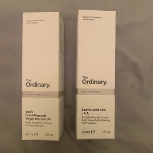 The Ordinary lactic acid marula oil bundle